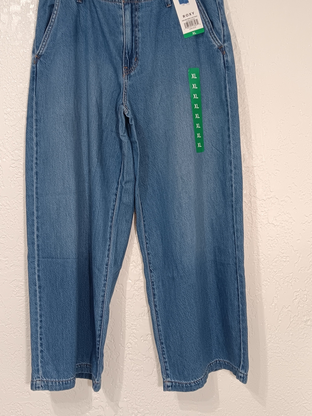 Roxy Kalani Wide Leg Pant Wide Leg Denim Pants in Blue Size XL NWT